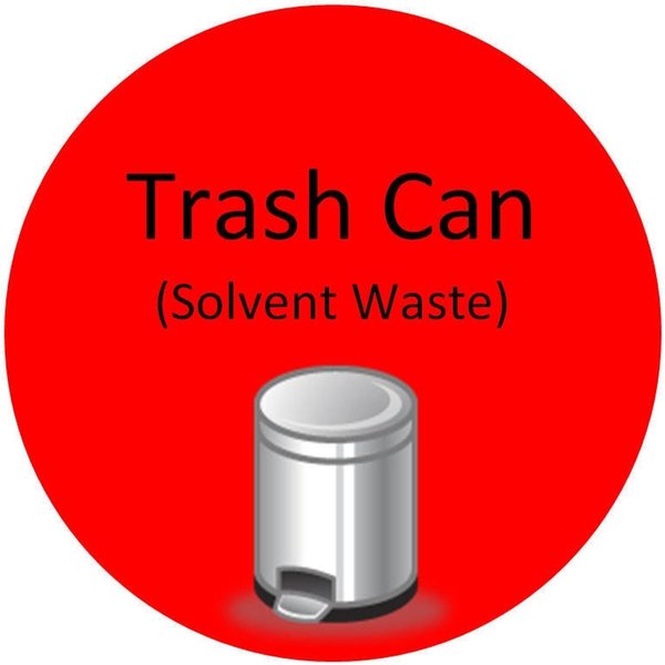 5S Supplies Trash Can General Waste 18in Diameter Non Slip Floor Sign FS-TRSOLWST-18